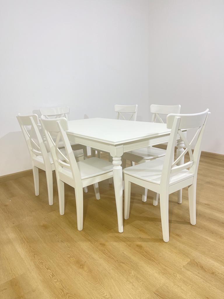 IKEA Ingatorp dining table & 6 ingolf chairs