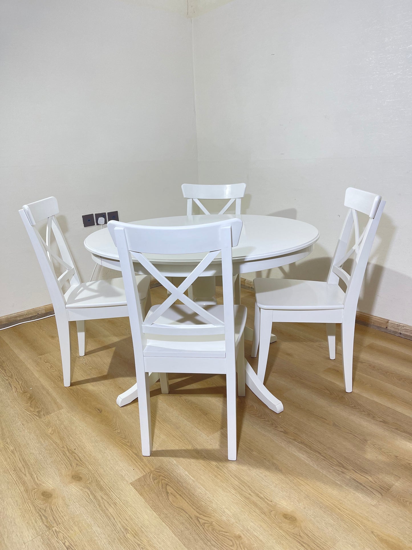 IKEA ingatorp dining table & 4 ingolf chairs