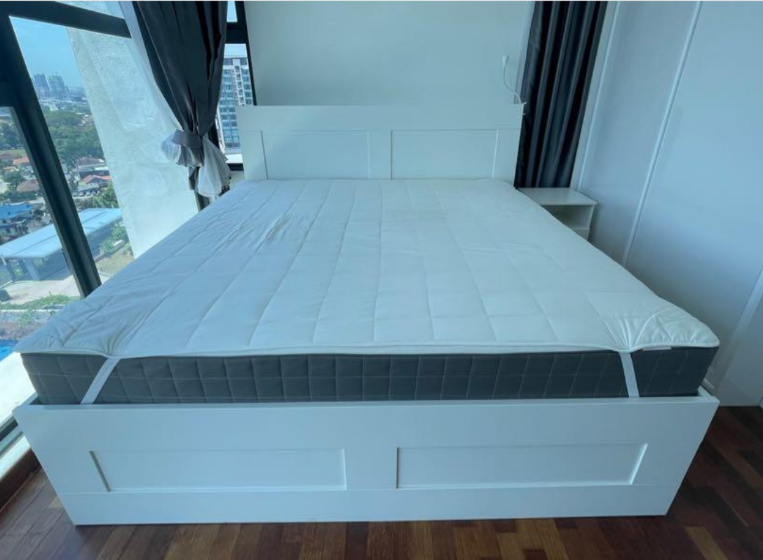 IKEA Brimnes bed and mattress