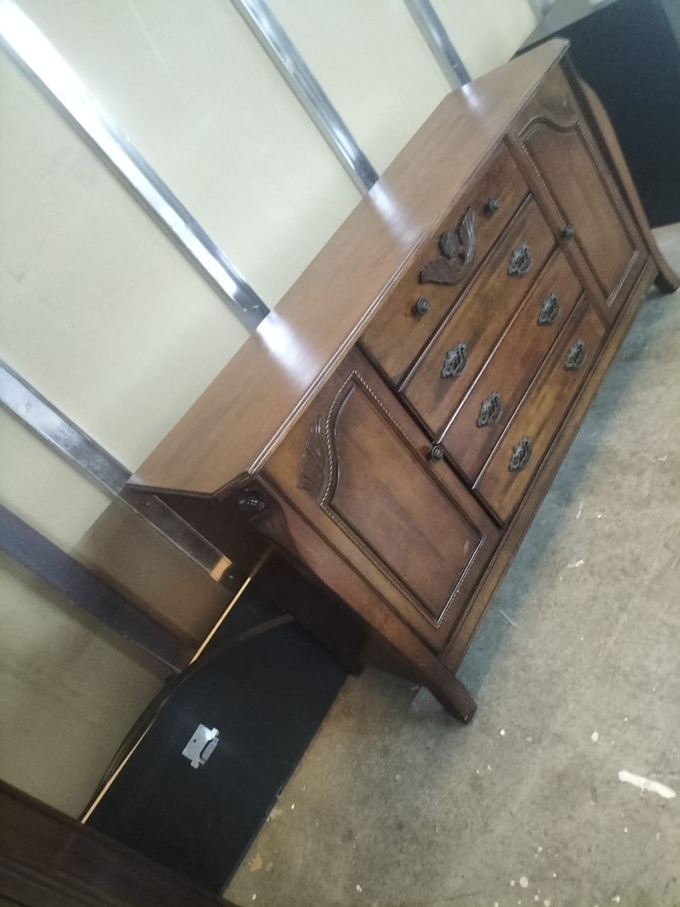 Solid wood console