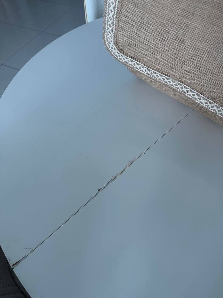 IKEA rosentorp extendable dining table with 6 ingolf chairs