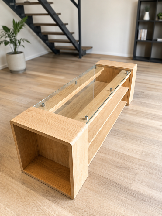 Wooden tv table