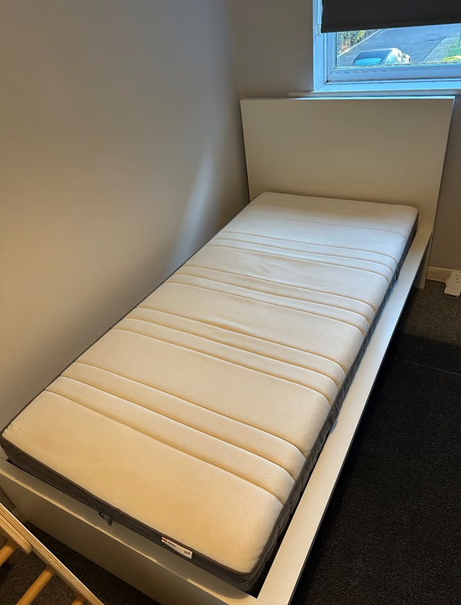 IKEA malm single bed and mattress