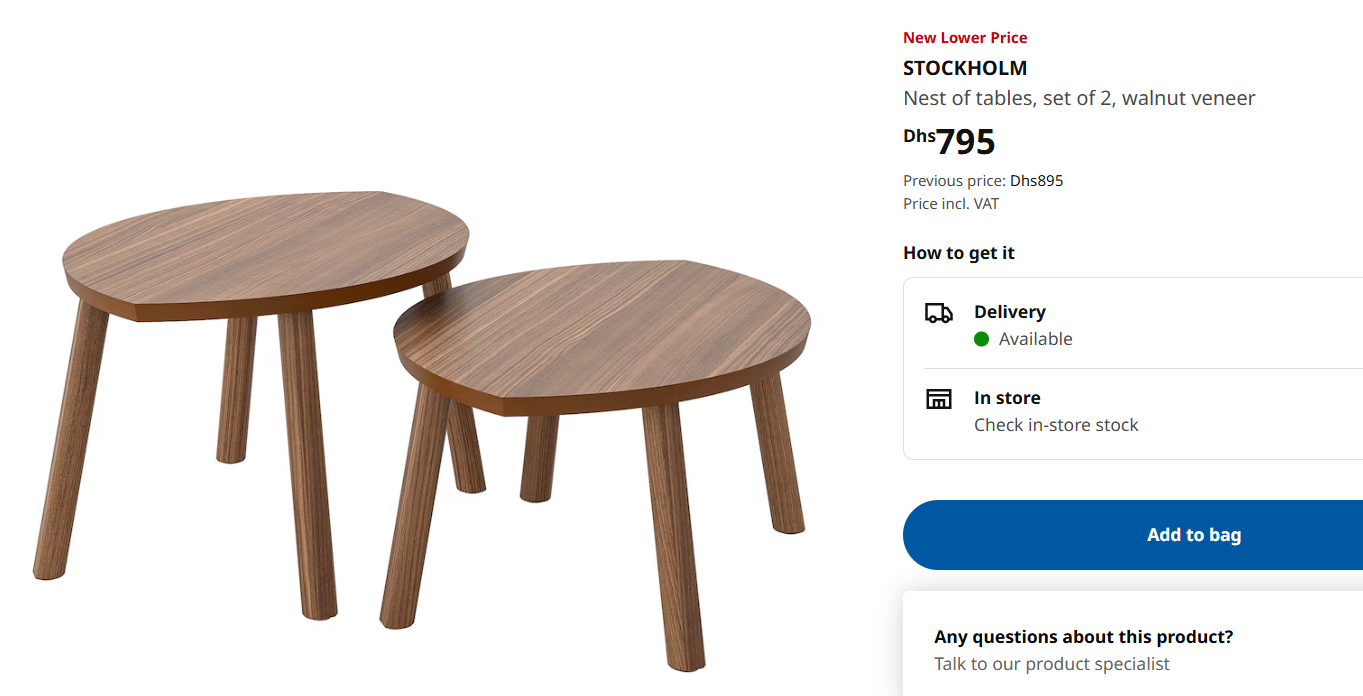 IKEA stockholm nest of tables
