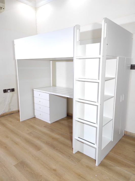 Loft bed frame