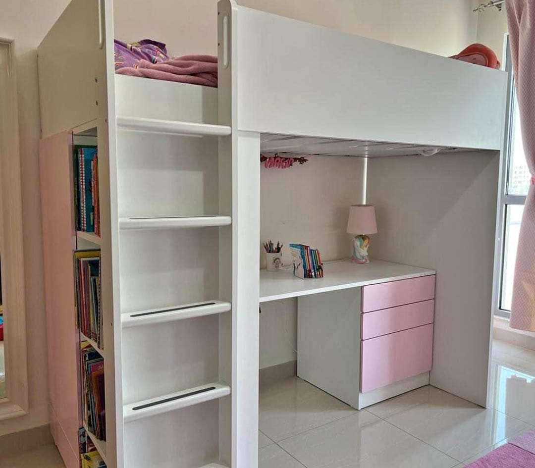 Loft bed frame
