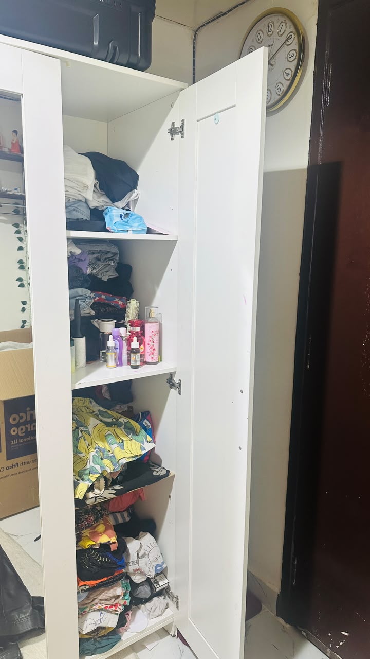 Wardrobe interior - hanging clothes section