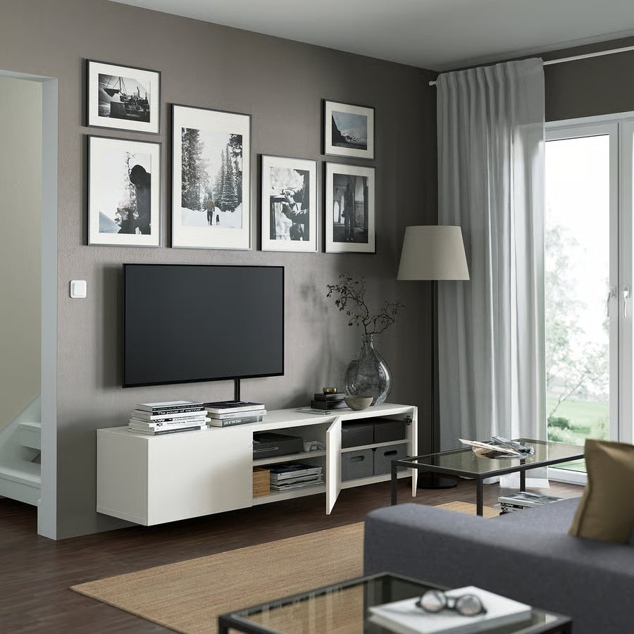 IKEA TV BENCH ASSEMBLY WALL MOUNT