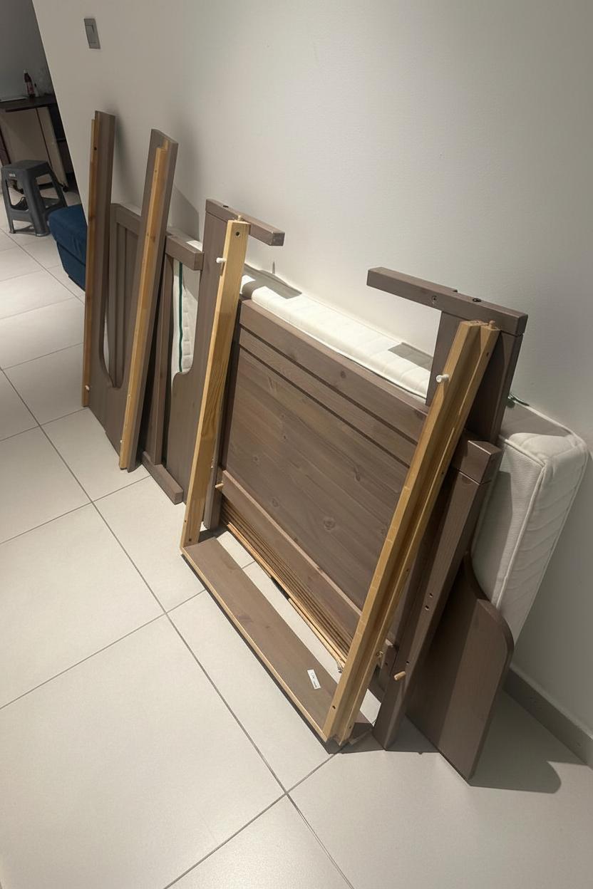 Bright Wooden Bed Parts