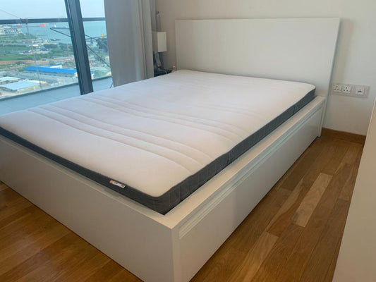 IKEA malm bed with 4 under bed storage drawer and mattress