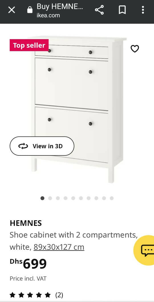 IKEA hemnes shoe cabinet